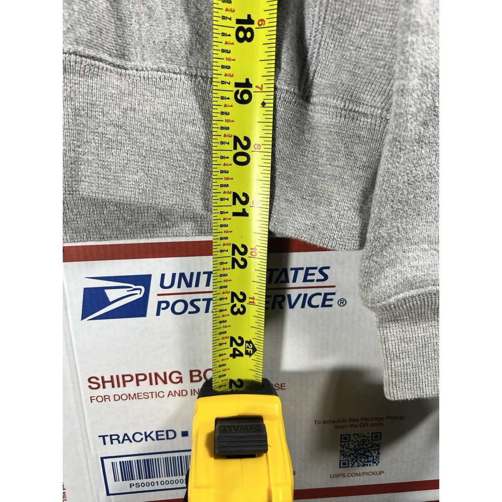 VTG Champion Reverse Weave Hoodie X-Small Gray Heavweight Fleece Sewn Logo BLANK - Picture 3 of 5